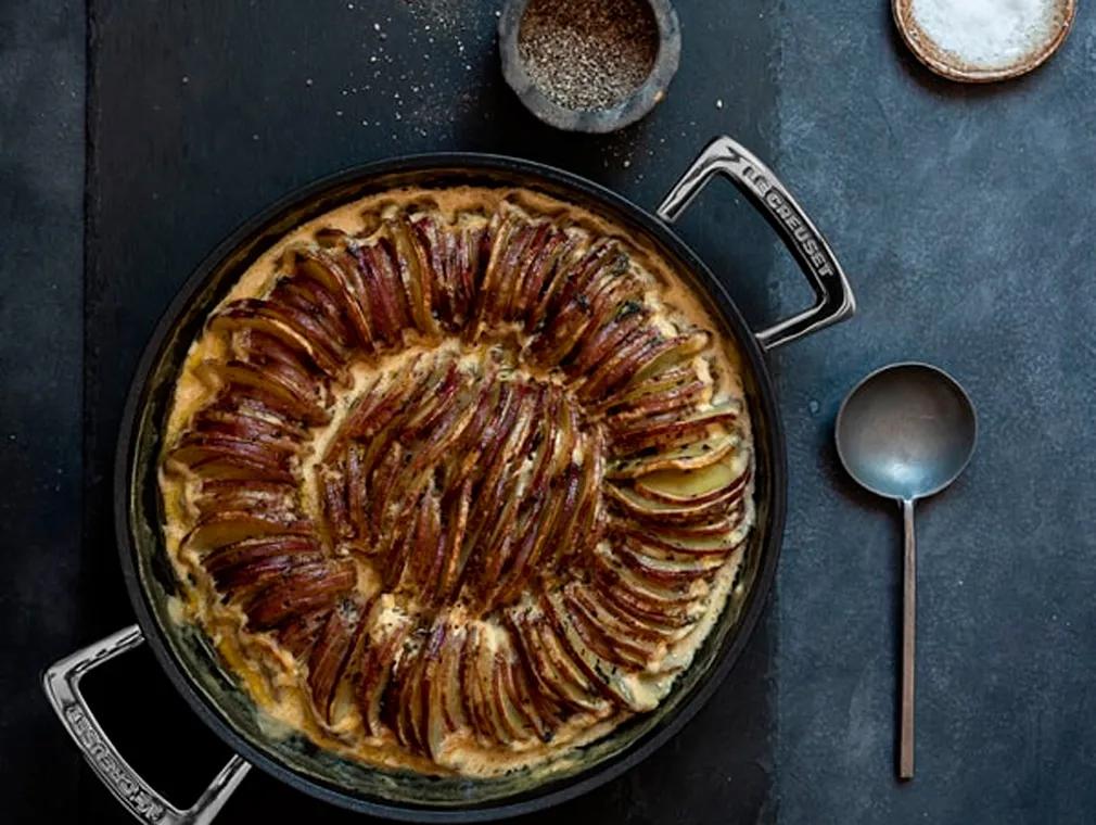 Süsskartoffel-Gratin mit Salbei