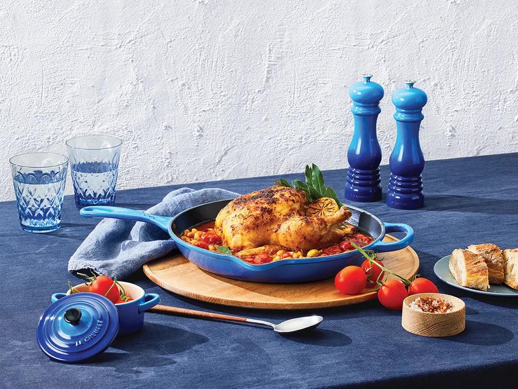 Mediterranes Brathähnchen mit Bohnen und Oliven