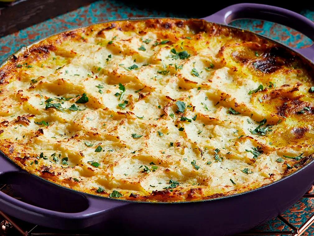 Curry-Fischpastete mit Kokos-Blumenkohl-Püree