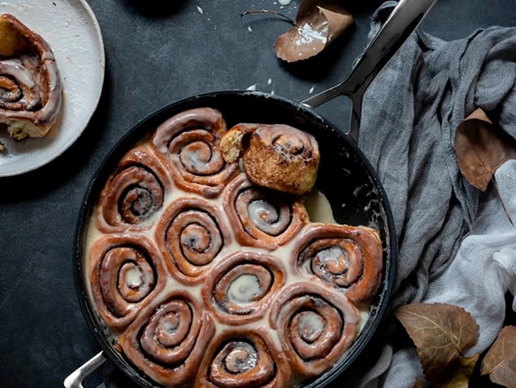 Zimtschnecken mit Glasur