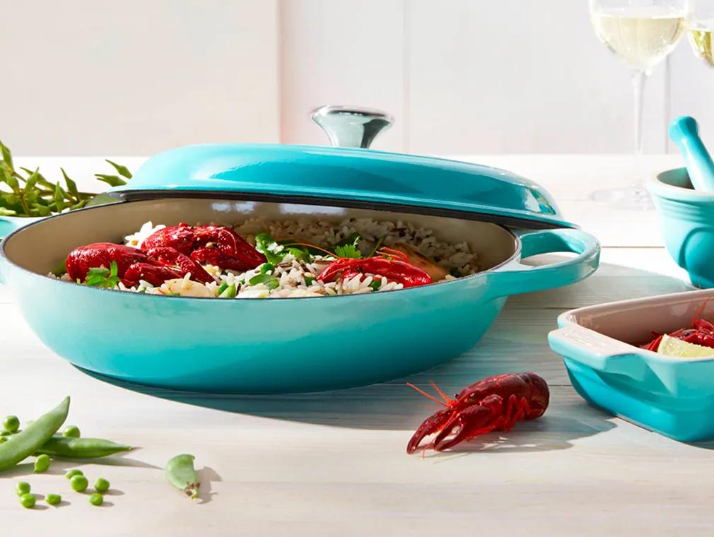 Erbsen-Risotto mit Flusskrebsen