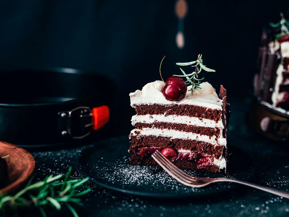 Winterliche Schwarzwälder Kirschtorte