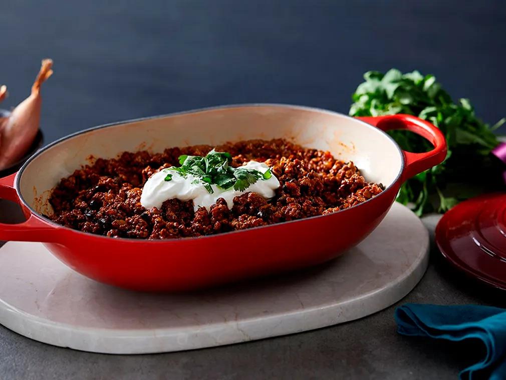 Puten-Chili mit schwarzen Bohnen
