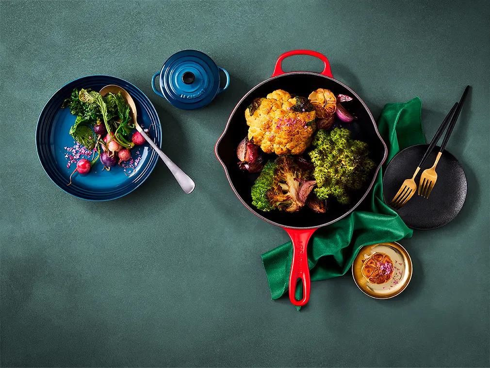 Blumenkohl mit Butter-Weißwein-Sauce aus dem Ofen