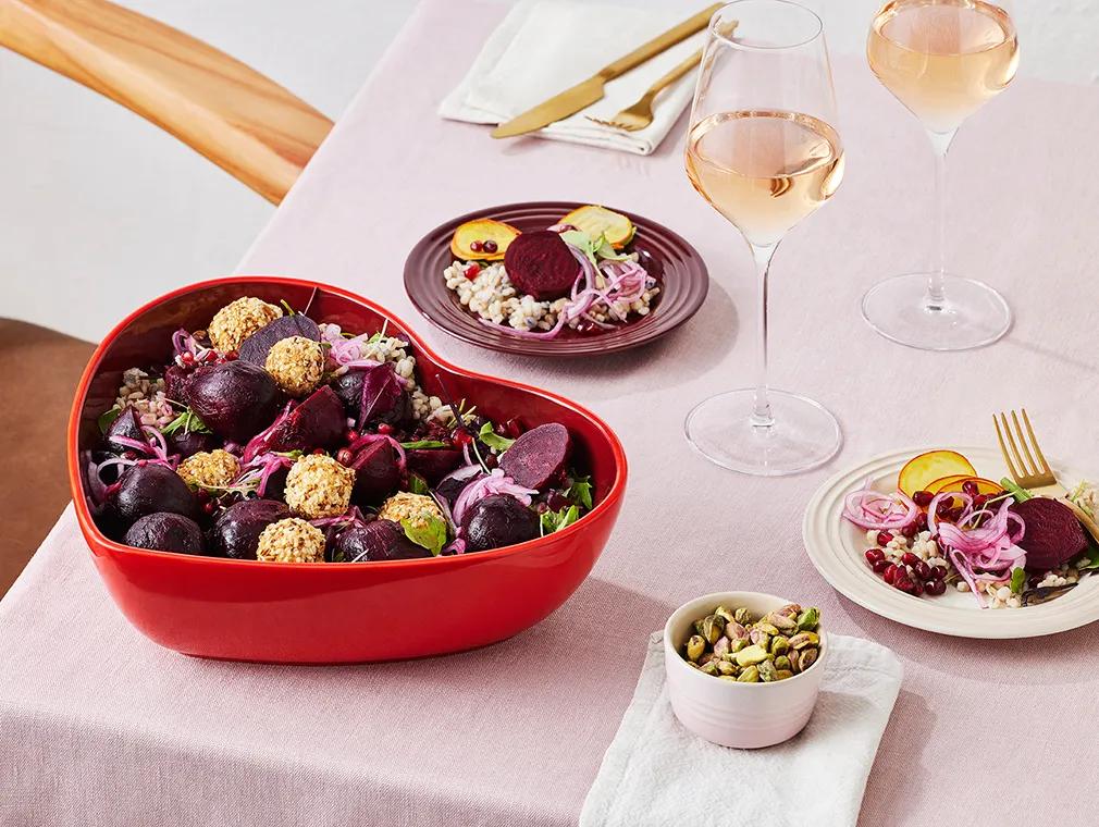 Rote Beete und grüner Harissa-Salat